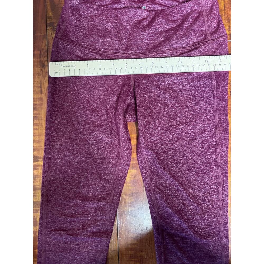 Athleta Heather High Rise Leggings Women XS Burgundy Full Length Yoga Workout - Picture 7 of 8